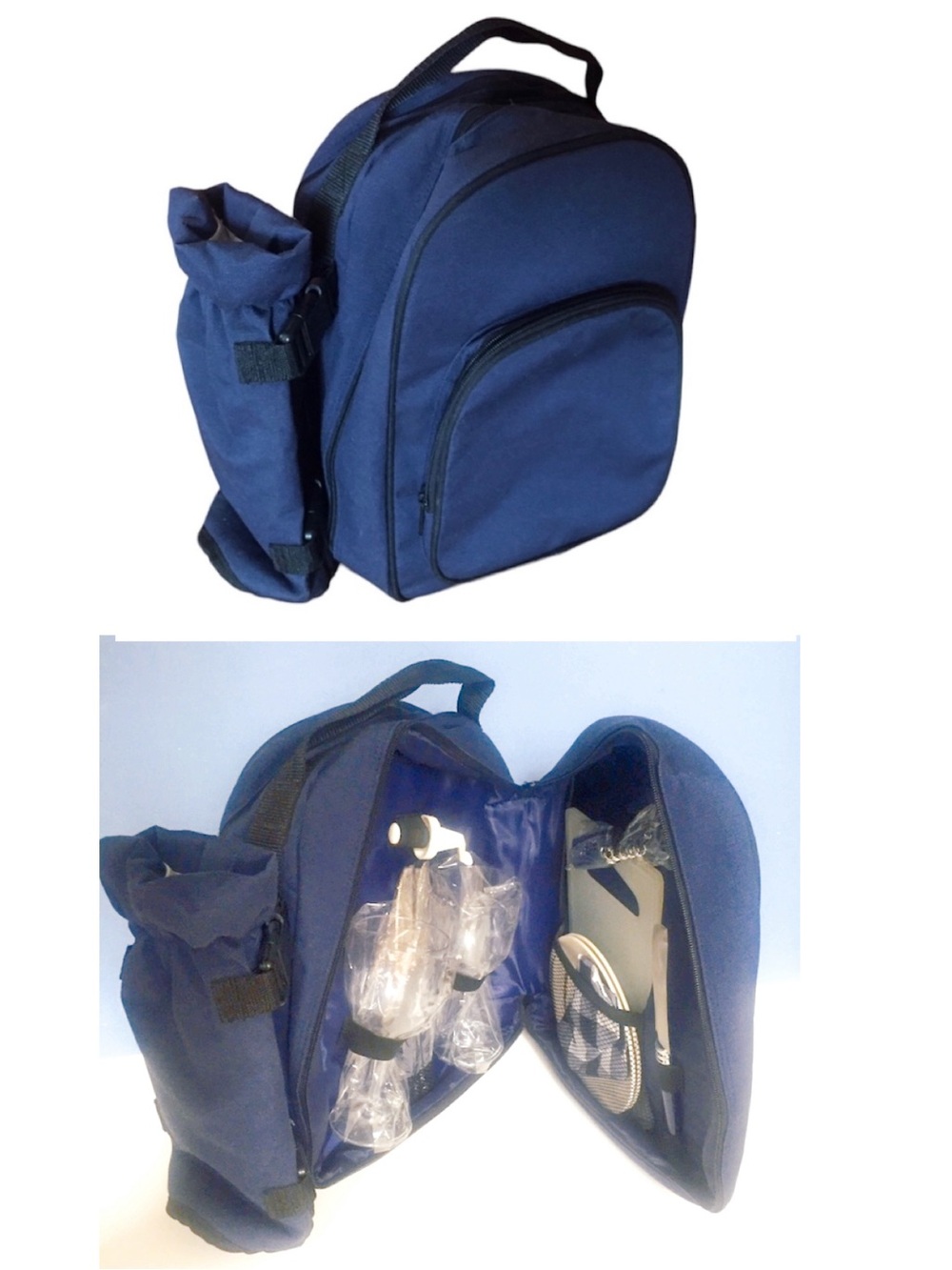 NWT new with tags gorgeous picnic backpack bag w/dishes & wine pocket included